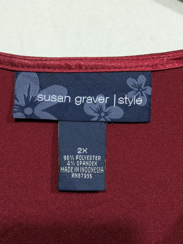 SUSAN GRAVER STYLE BLOUSE TOP FOR WOMEN