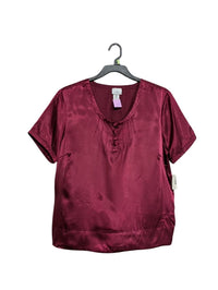 JACLYN SMITH SATIN BLOUSE TOP FOR WOMEN