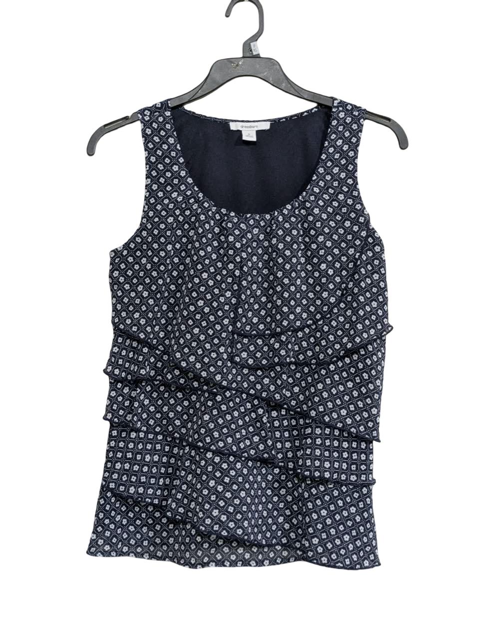 DRESSBARN TIERED RUFFLE TOP FOR WOMEN