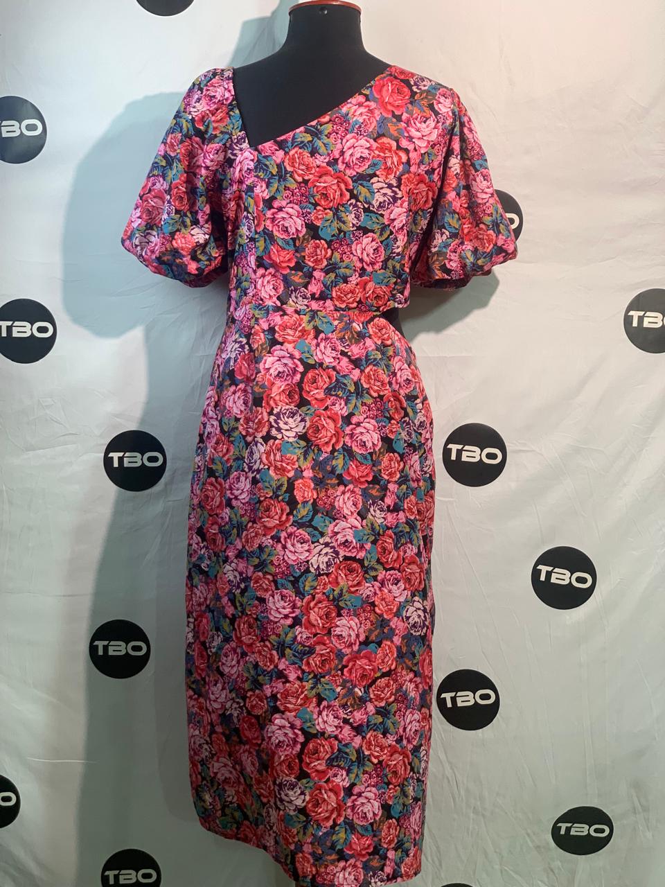 FLORAL MIDI DRESS FOR WOMEN