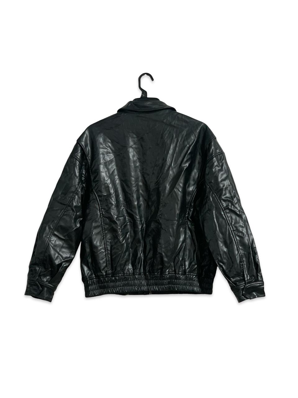 LIONESS FAUX LEATHER BOMBER JACKET FOR MEN