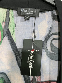 RED CORAL CARDIGAN TOP FOR WOMEN