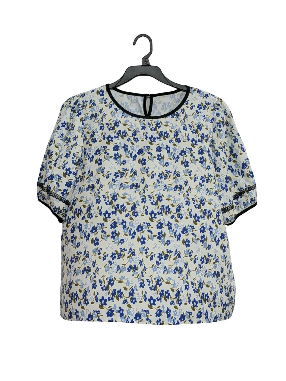 SHORT SLEEVE BLOUSE TOP FOR WOMEN