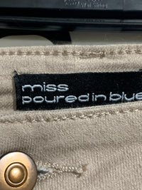 MISS POURED IN BLUE COTTON JEANS PANT FOR WOMEN