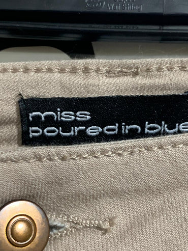 MISS POURED IN BLUE COTTON JEANS PANT FOR WOMEN