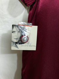 JACLYN SMITH SATIN BLOUSE TOP FOR WOMEN