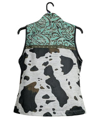 SLEEVELESS ZIP UP JACKET FOR WOMEN