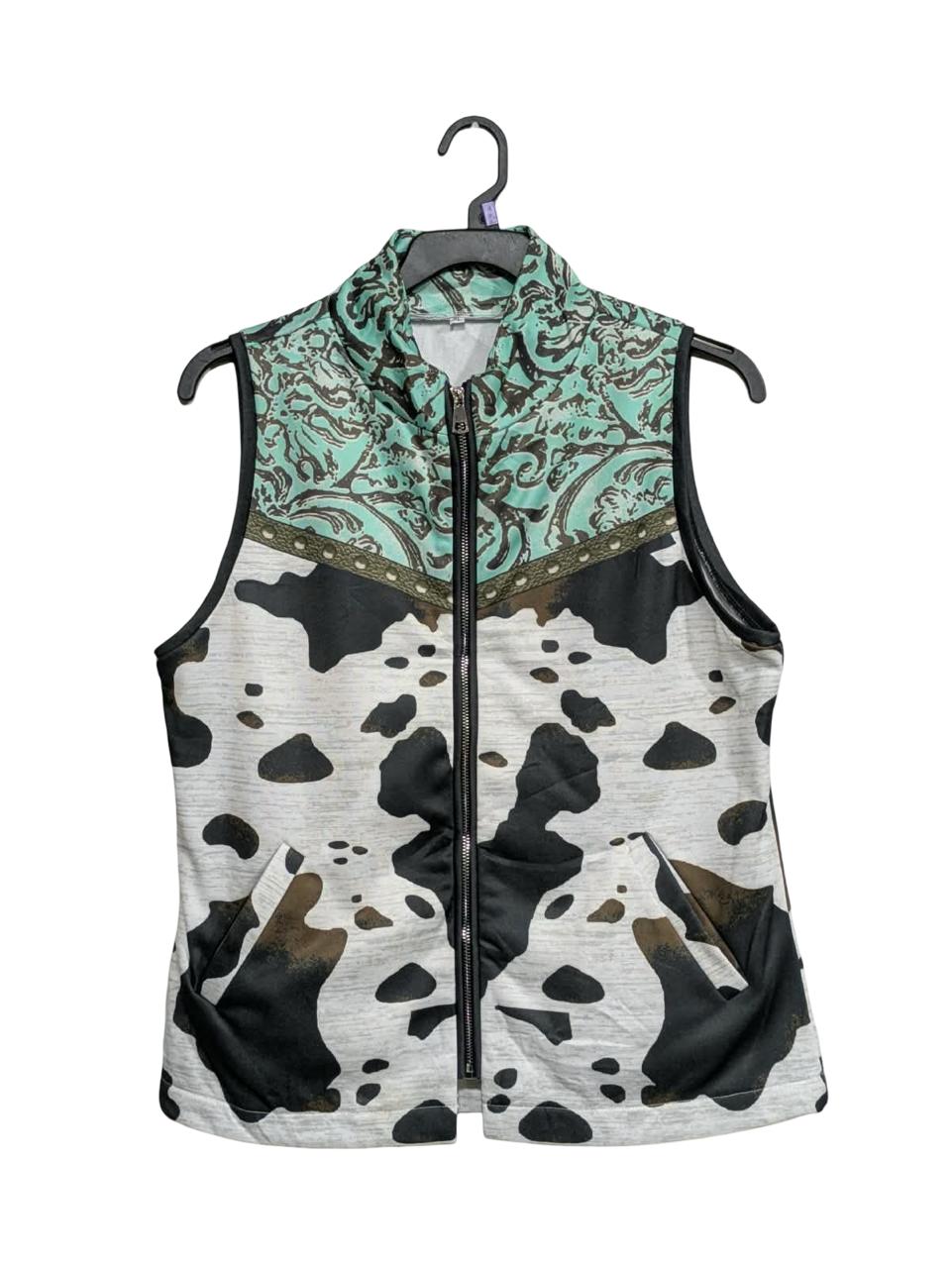 SLEEVELESS ZIP UP JACKET FOR WOMEN