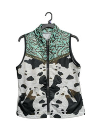 SLEEVELESS ZIP UP JACKET FOR WOMEN
