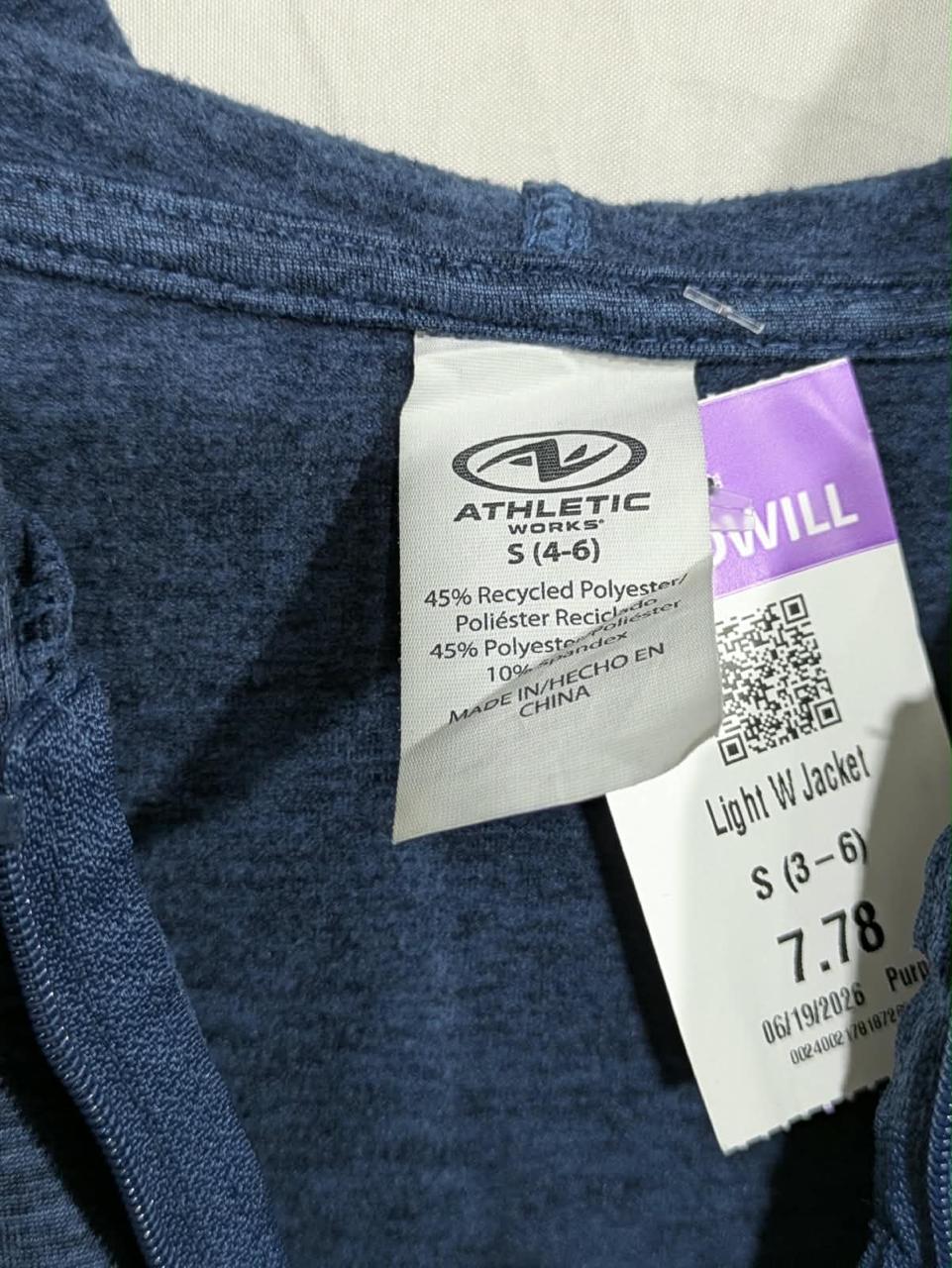 ATHLETIC WORKS FULL ZIP HOODIE FOR WOMEN