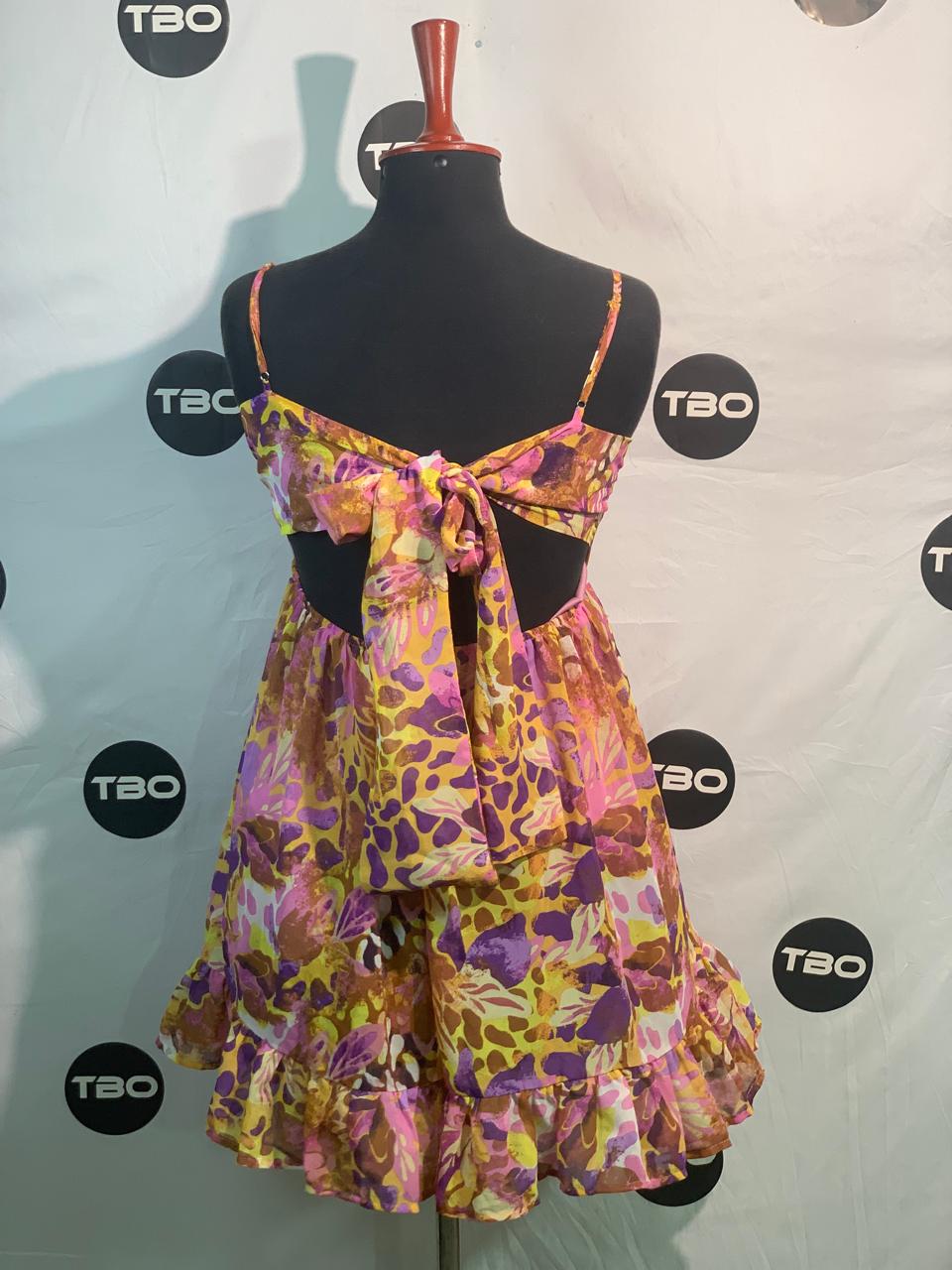 FLORAL PRINT MINI DRESS FOR WOMEN