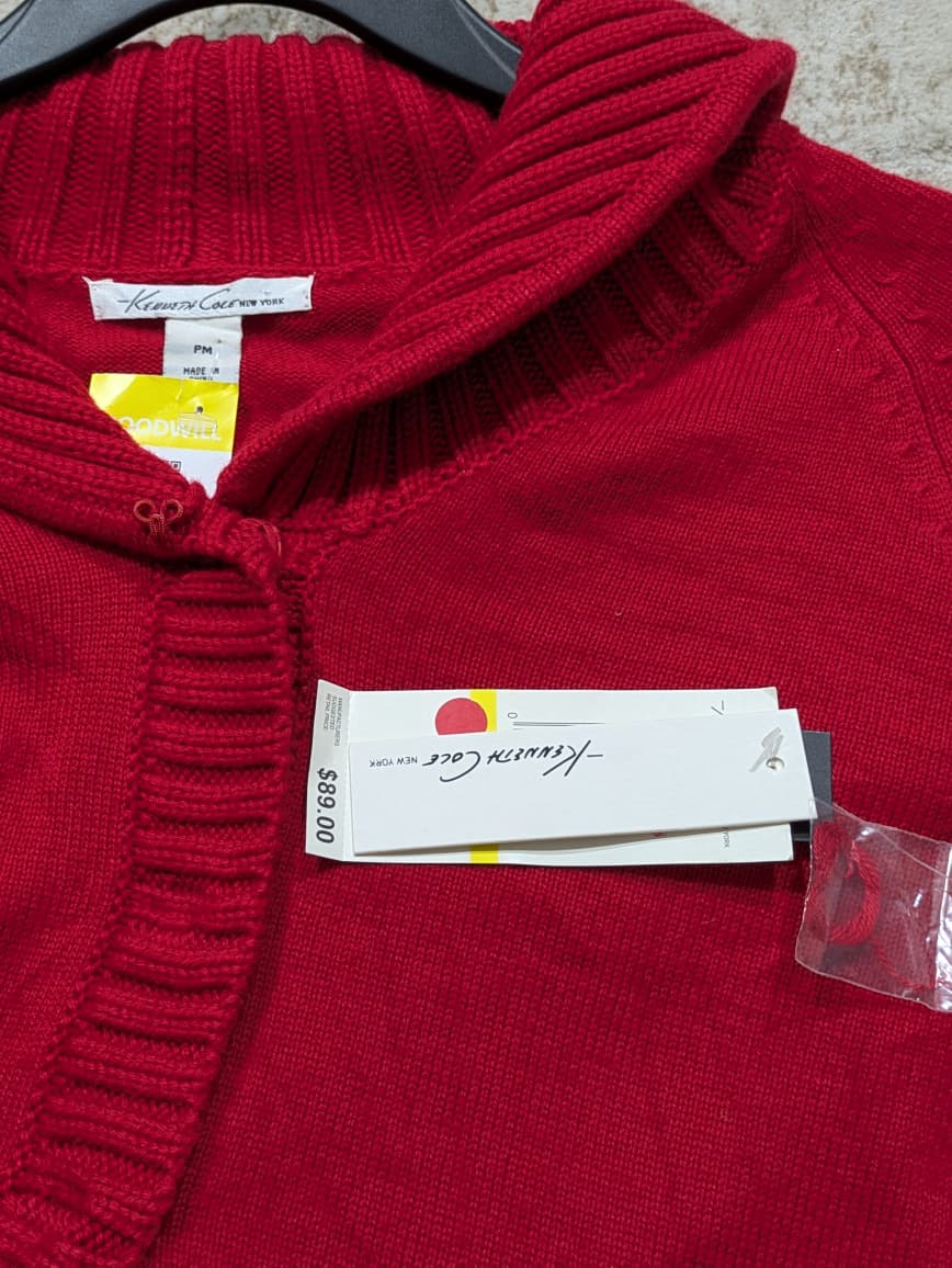 KENNETH COLE KNIT CARDIGAN SWEATER FOR WOMEN