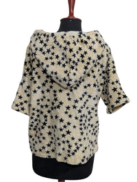 LA MIEL SHORT SLEEVES PLUSH HOODIE FOR WOMEN