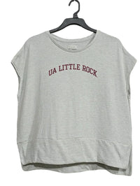 RED SHIRT SLEEVELESS TOP FOR WOMEN