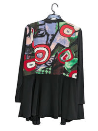 RED CORAL CARDIGAN TOP FOR WOMEN